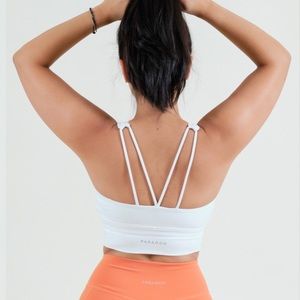 Paragon Fitwear white Mesa sports bra